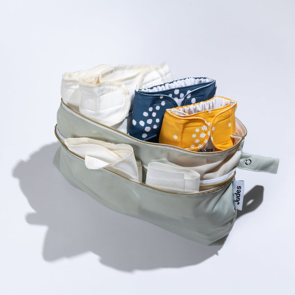 Bolsa para pañales Judes Wetbag Pañales de tela Preparar bolso cambiador